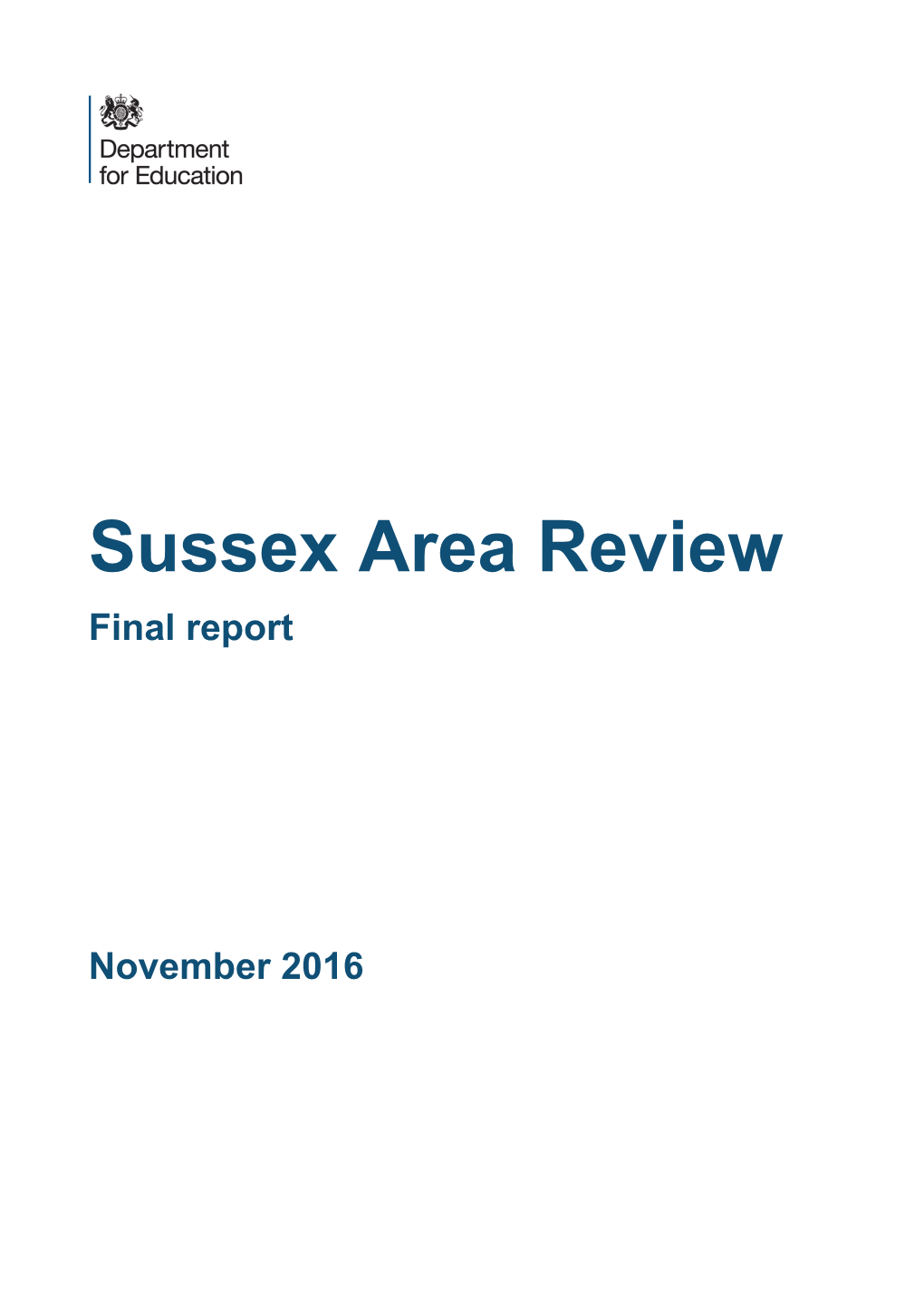 Sussex Area Review Final Report