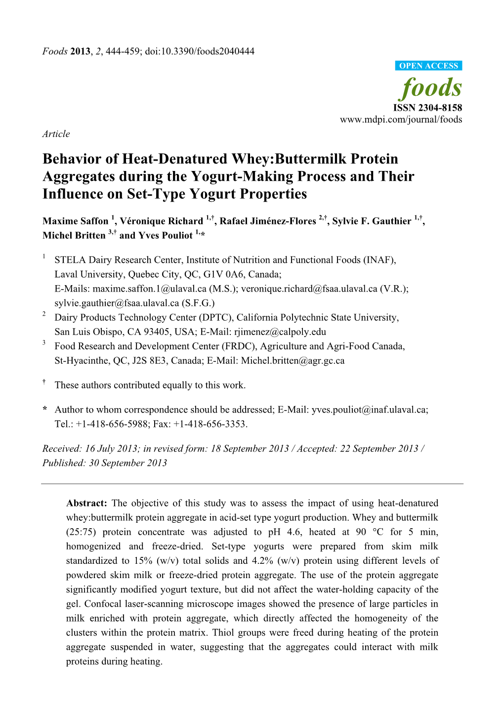 Behavior of Heat-Denatured Whey:Buttermilk Protein Aggregates During the Yogurt-Making Process and Their Influence on Set-Type Yogurt Properties