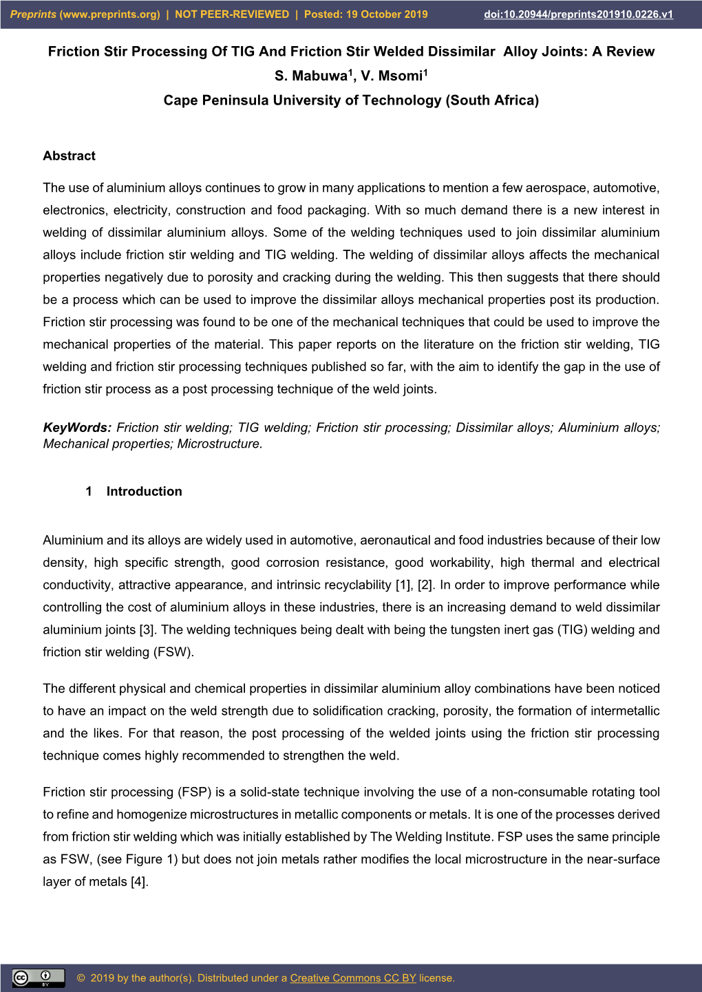 Friction Stir Processing of TIG and Friction Stir Welded Dissimilar Alloy Joints: a Review S