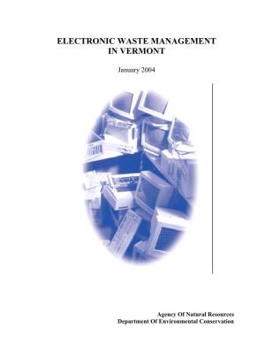 Electronic Waste Management Report