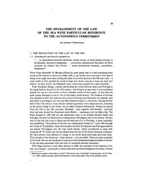 65 the Development of the Law of the Sea With