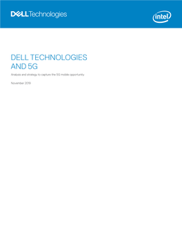 DELL TECHNOLOGIES and 5G Analysis and Strategy to Capture the 5G Mobile Opportunity