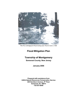 Flood Mitigation Plan Township of Montgomery