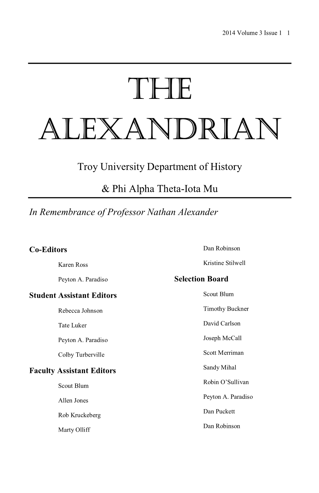 The Alexandrian
