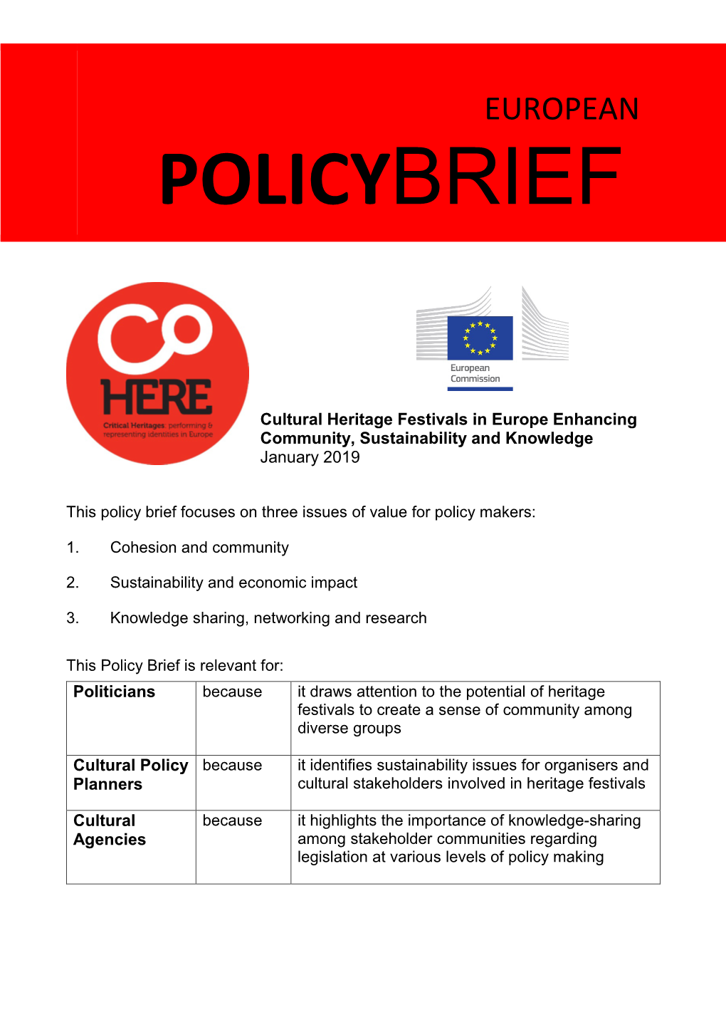 EUROPEAN POLICY BRIEF: Cohere 2