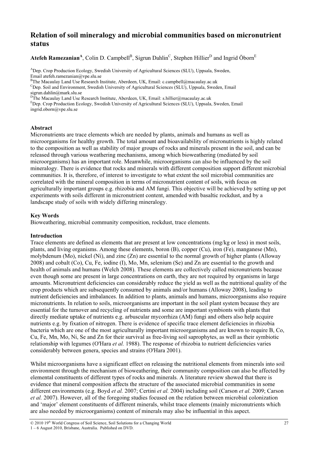 Relation of Soil Mineralogy and Microbial Communities Based on Micronutrient Status