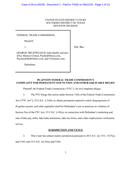 Case 4:18-Cv-03239 Document 1 Filed in TXSD on 09/12/18 Page 1 of 13