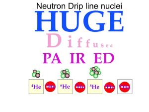 Neutron Drip Line Nuclei HUGE D I F F U S E D PA IR ED
