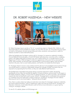 Dr. Robert Huizenga – New Website