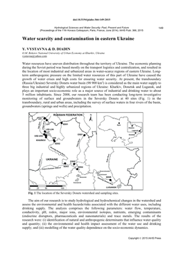 Water Scarcity and Contamination in Eastern Ukraine