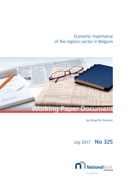 WP 325: Economic Importance of the Logistics Sector in Belgium