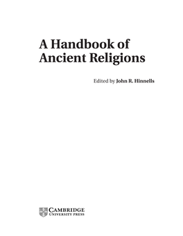 Hinnells (2007) a Handbook of Ancient Religions