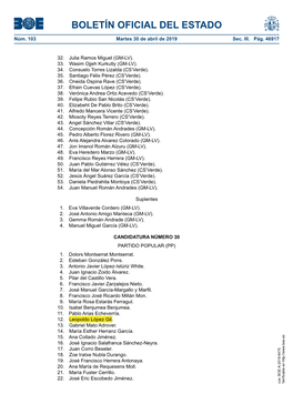 Candidatura Sin Garrido, Sin Iturgaiz Y Con Leopoldo López.30.04.19