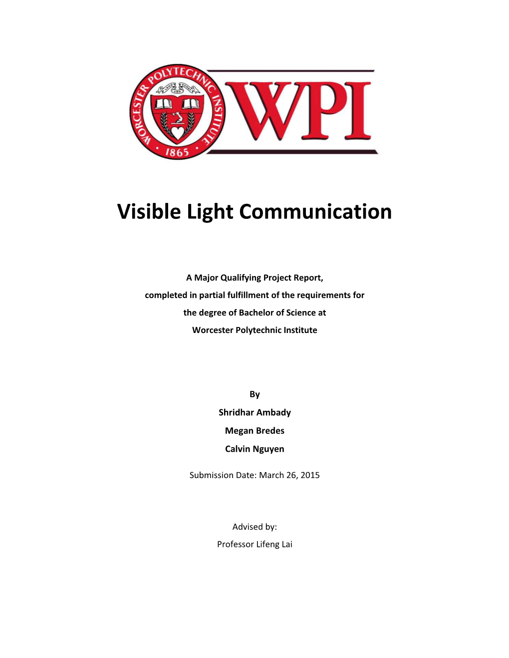 Visible Light Communication