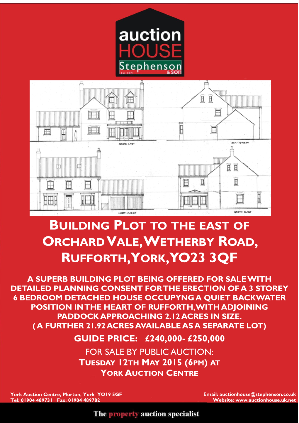 Building Plot to the East of Orchardvale, Wetherby Road, Rufforth, York, Yo23