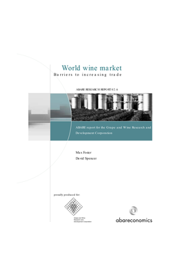 World Wine Market Barriers to Increasing Trade
