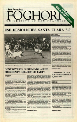 Usf Demolishes Santa Clara 3-0