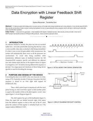 Data Encryption with Linear Feedback Shift Register