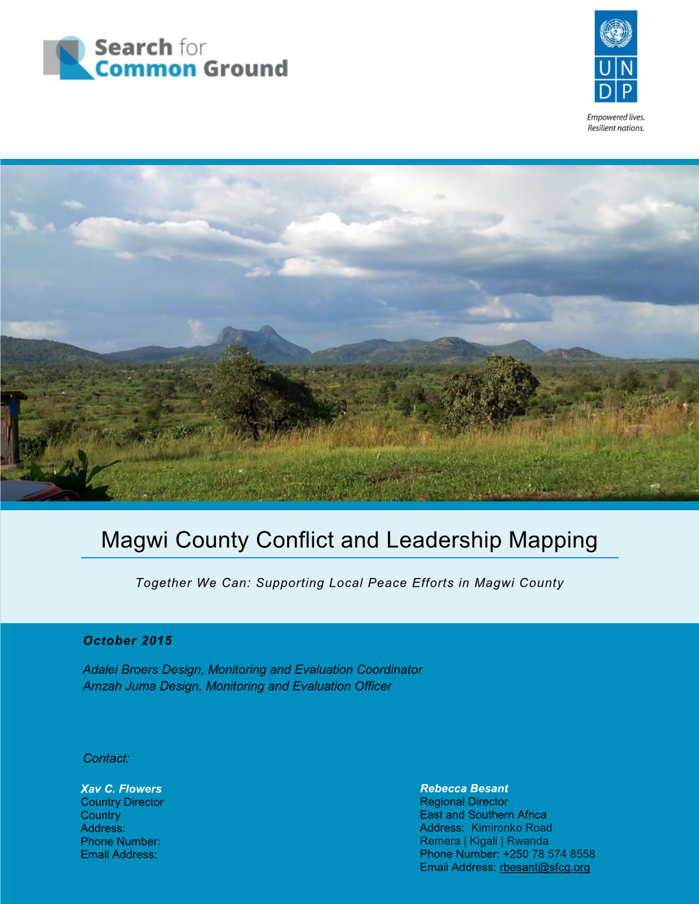 Magwi County Conflict and Leadership Mapping
