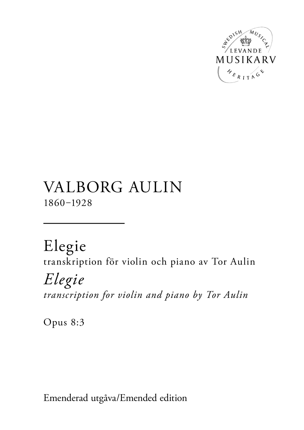 VALBORG AULIN Elegie Elegie