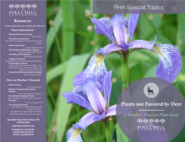 To Download a PDF of Our New Publication, Plants Not Favored By