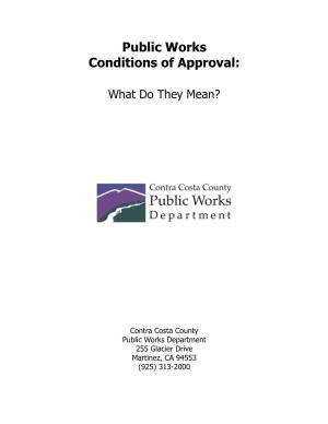 Public Works Conditions of Approval