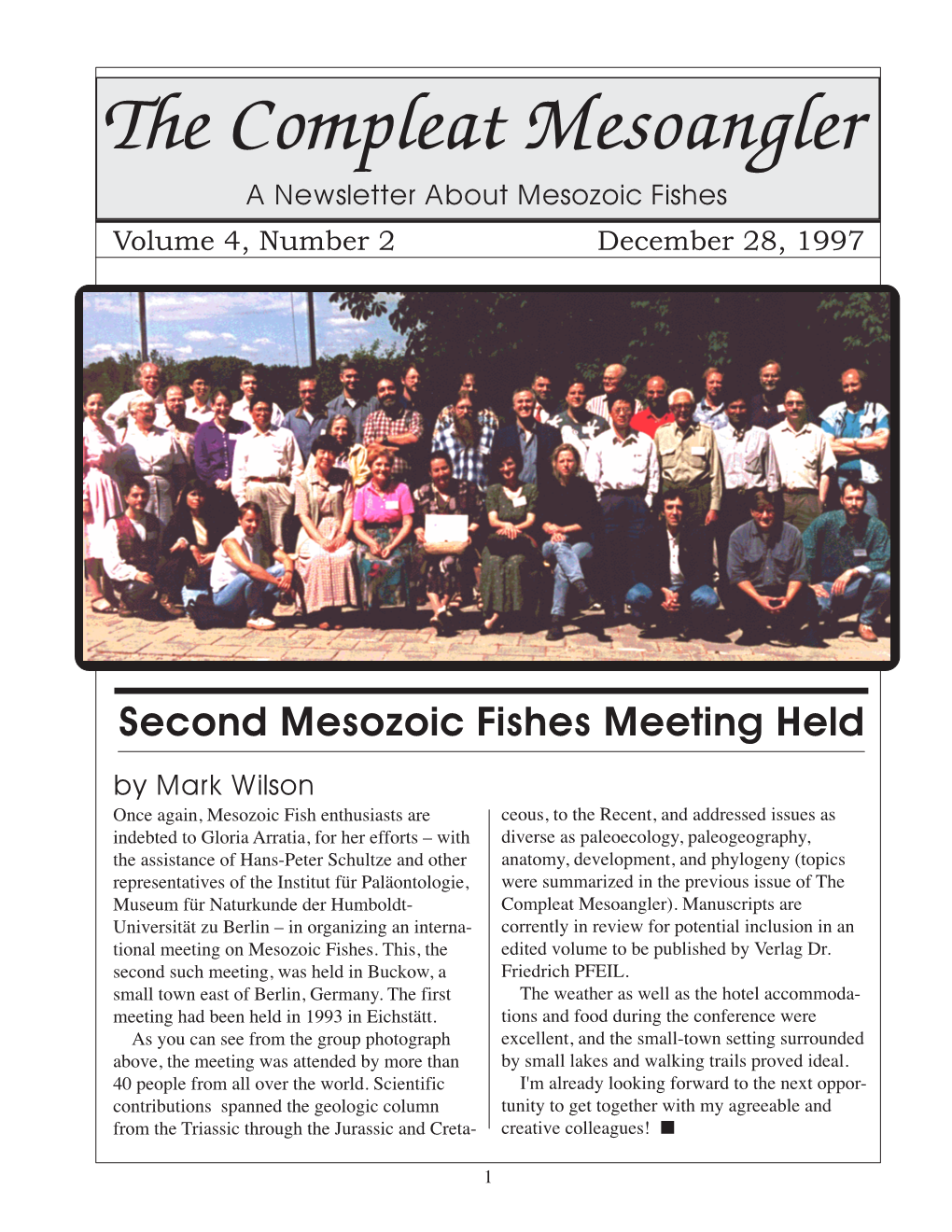 Mesozoic Fishes Home Page