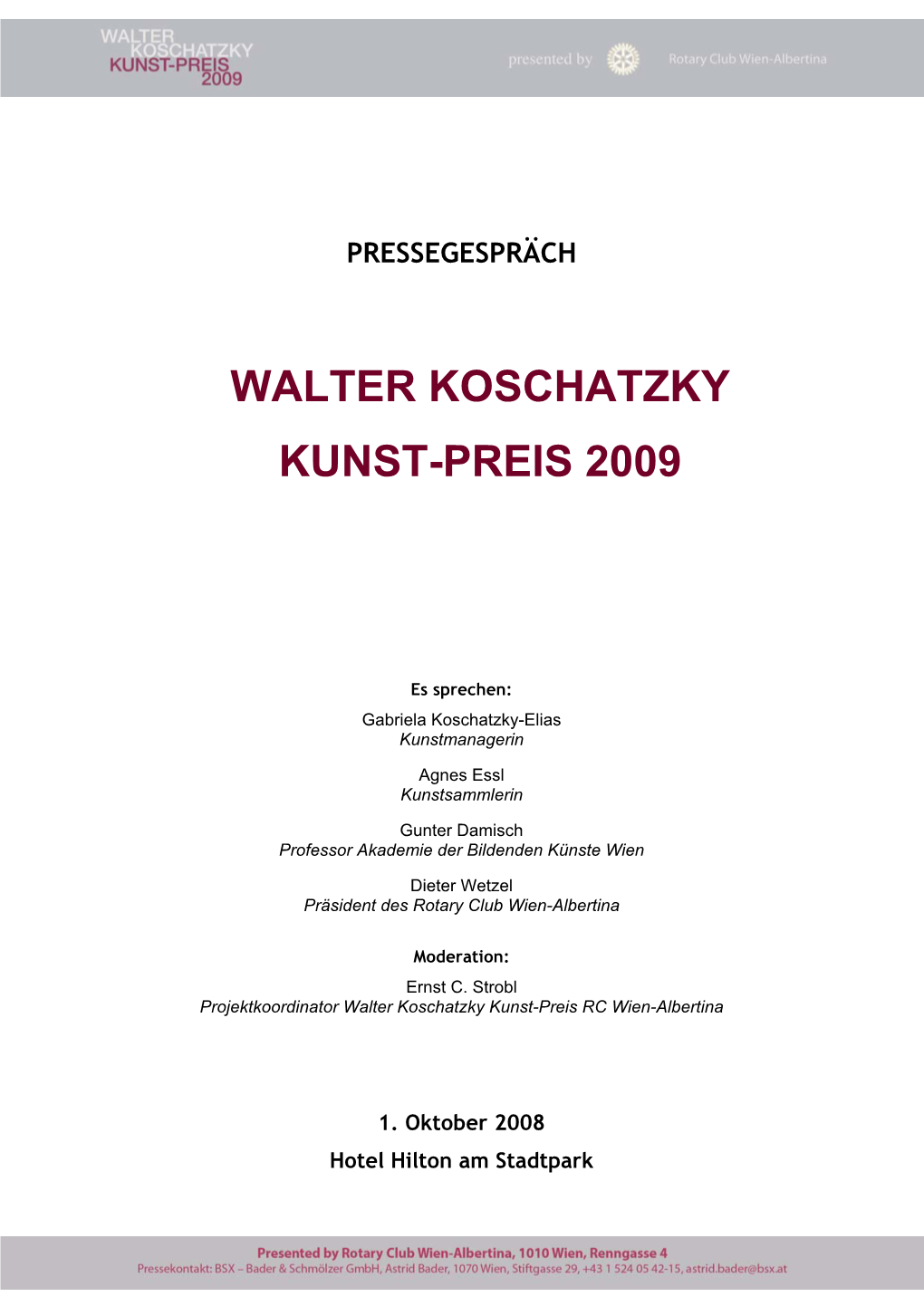 Walter Koschatzky Kunst-Preis 2009