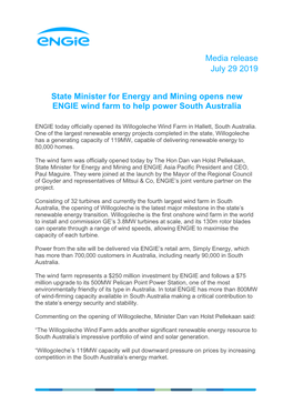 Media Release July 29 2019