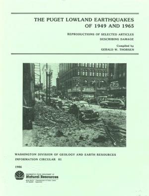 The Puget Lowland Earthquakes of 1949 and 1965