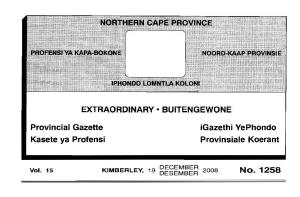Northern Cape Provincial Gazette Vol 15 No