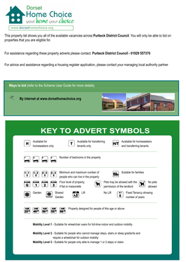 Key to Advert Symbols