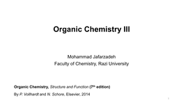 Organic Chemistry III