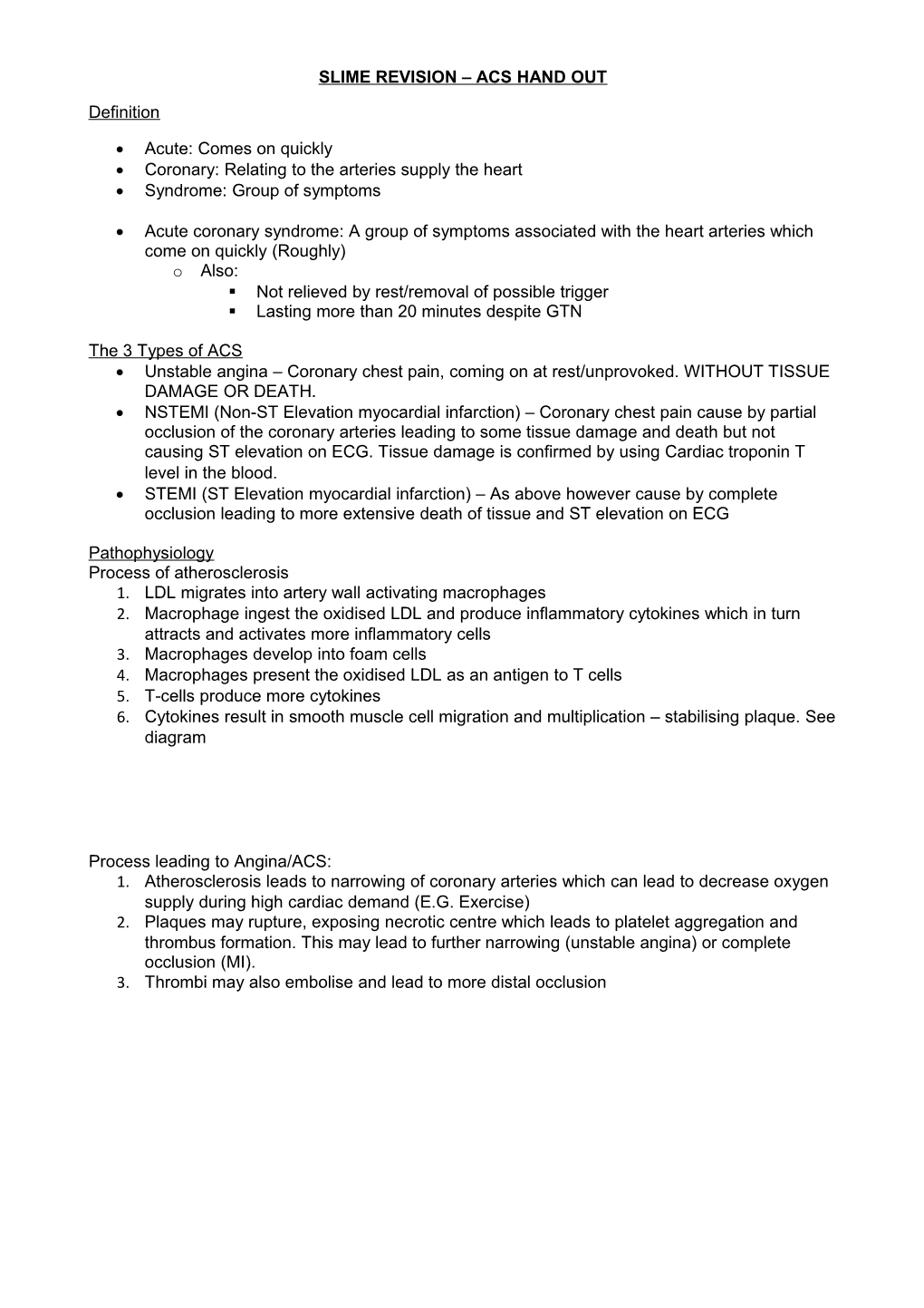 Slime Revision Acs Hand Out