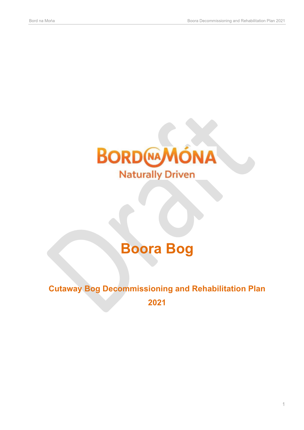 Boora Decommissioning and Rehabilitation Plan 2021