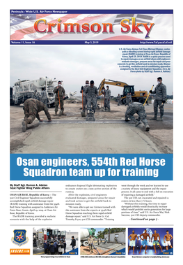 Osan Engineers, 554Th Red Horse Squadron Team up for Training