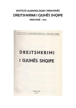 Drejtshkrimi I Gjuhës Shqipe