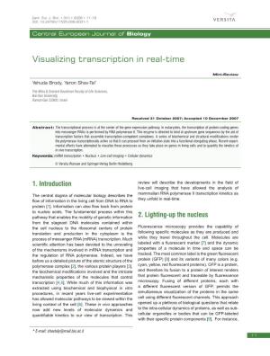 Visualizing Transcription in Real-Time