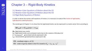 Chapter 3 – Rigid-Body Kinetics