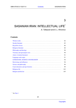 3 Sasanian Iran: Intellectual Life