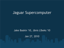 Jaguar Supercomputer