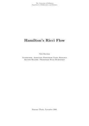 Hamilton's Ricci Flow