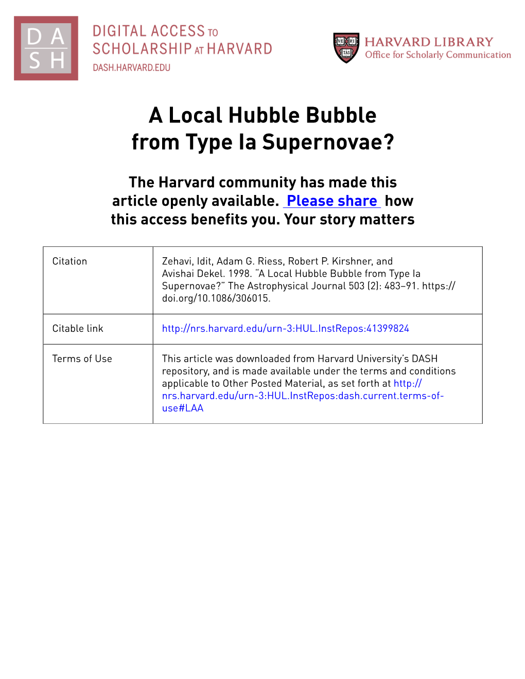 A Local Hubble Bubble from Type Ia Supernovae?