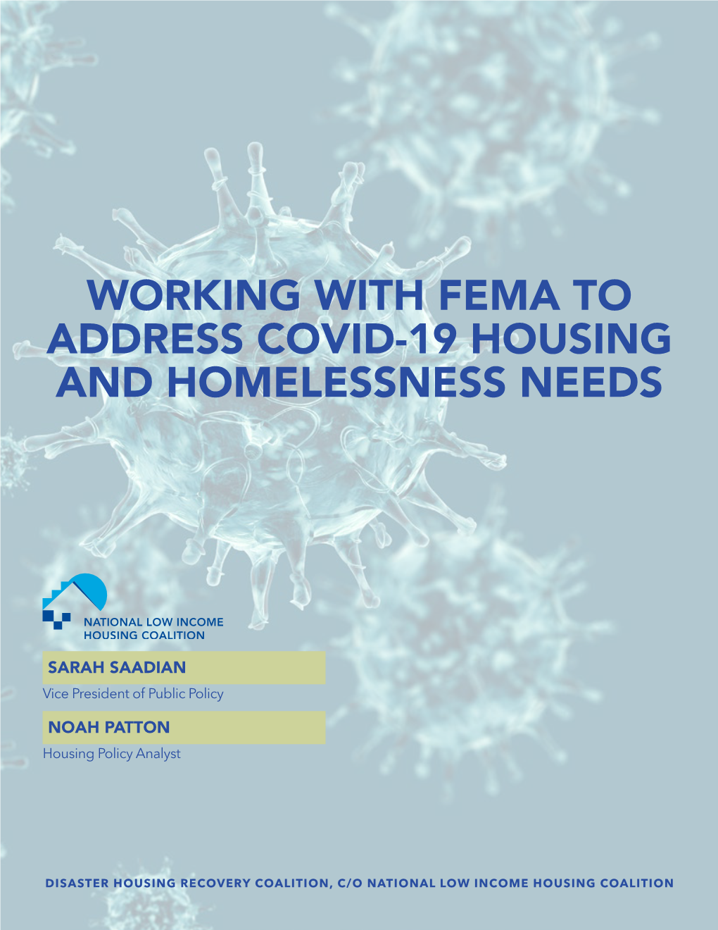 Working with Fema to Address Covid-19 Housing and Homelessness Needs