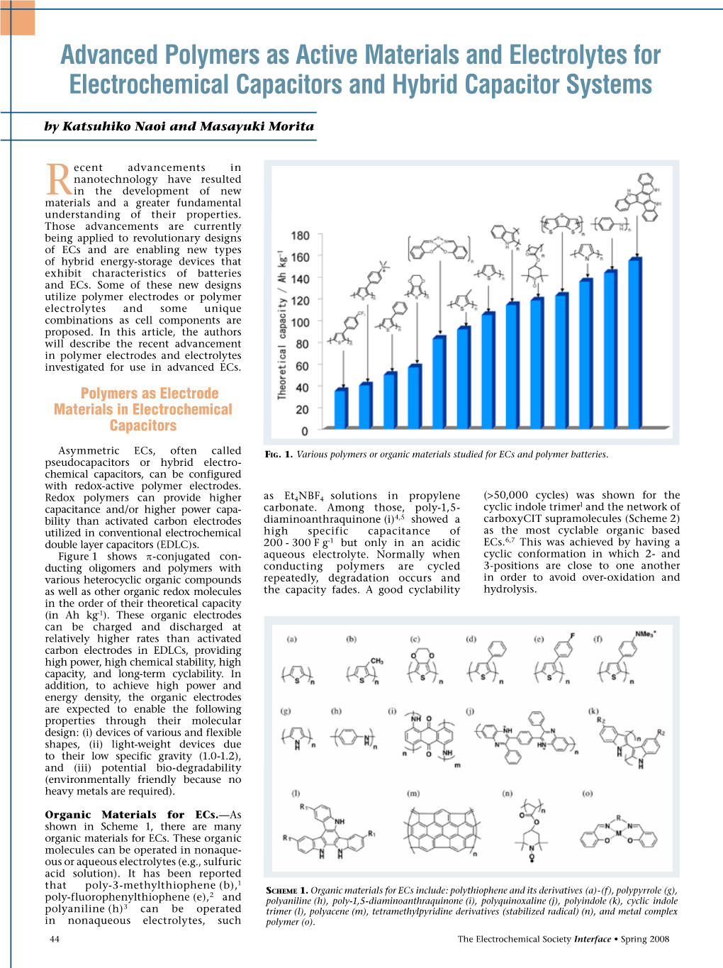 Advanced Polymers As Active Materials and Electrolytes for Ecs