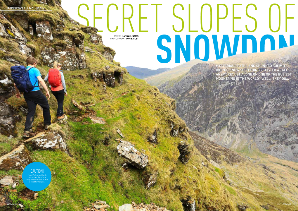 Snowdonmysterious Paths and Shunned Summits: Did You Know Such Things Existed at All Anymore? Let Alone on One of the Busiest Mountains in the World? Well, They Do…