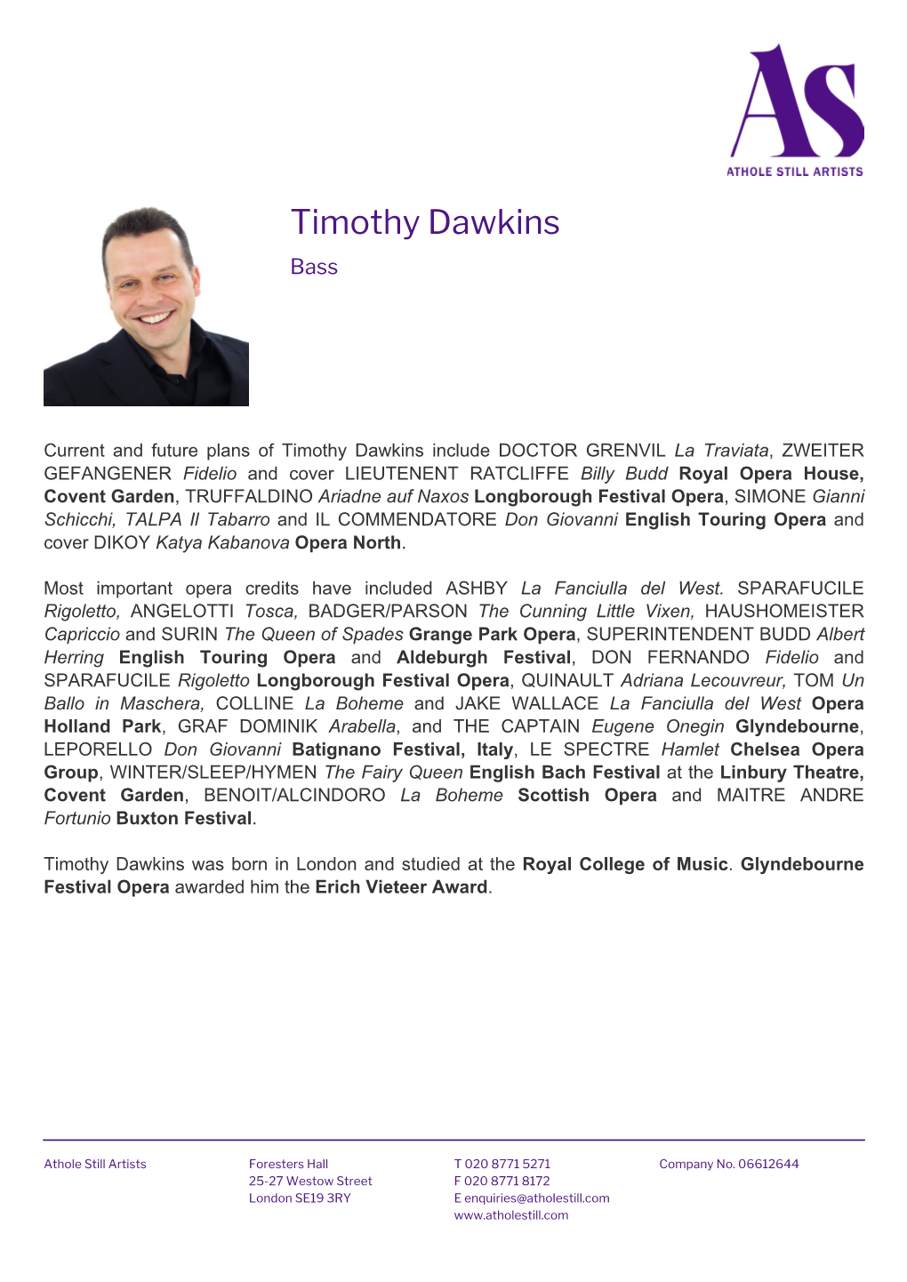 Timothy Dawkins Bass