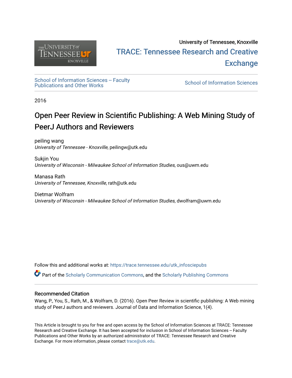 A Web Mining Study of Peerj Authors and Reviewers