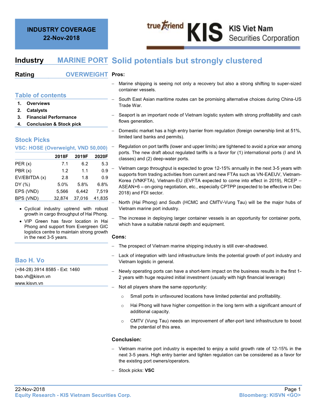 MARINE PORT Solid Potentials but Strongly Clustered