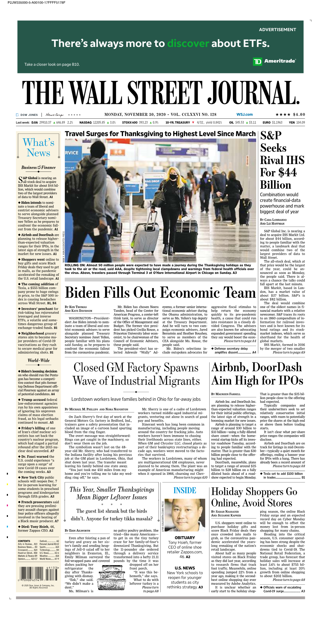 Biden Fills out Economic Team About$37 Billion